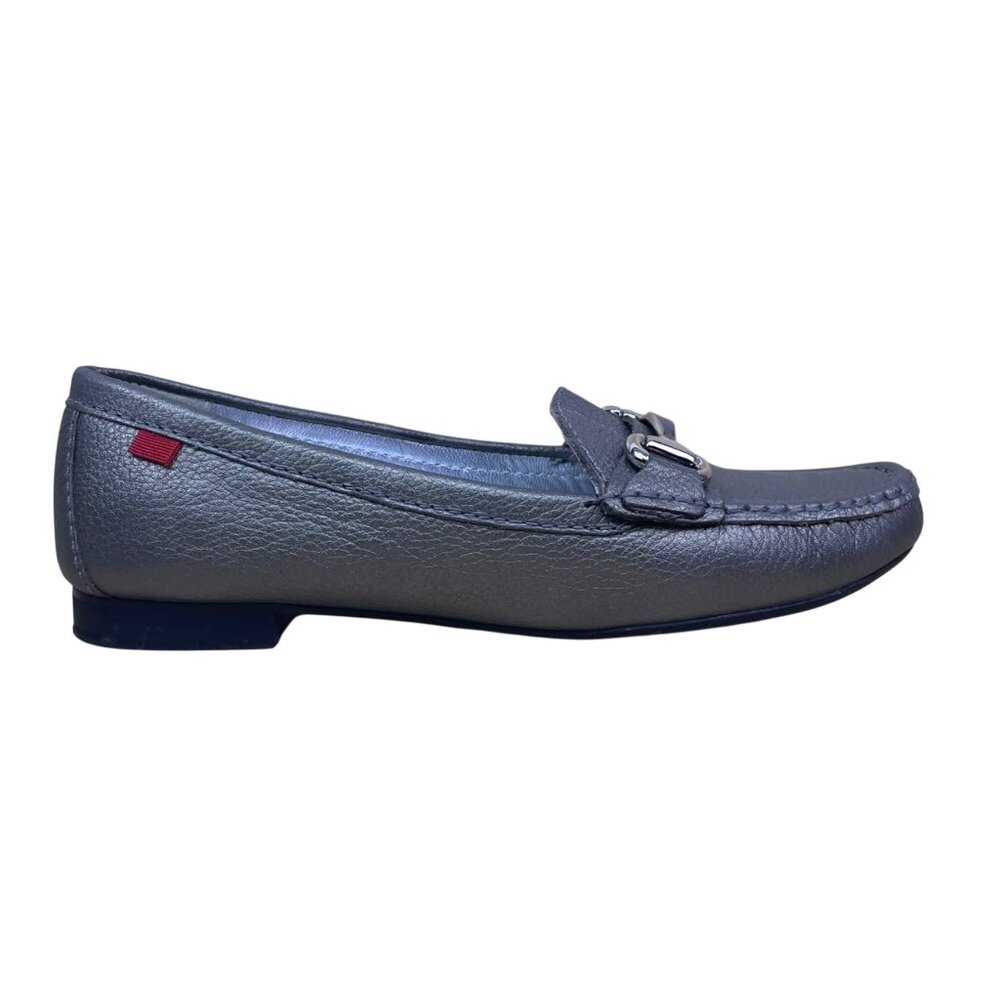 Marc Joseph Women’s Gary Pewter Grainy Leather Grand St Loafers Size 8